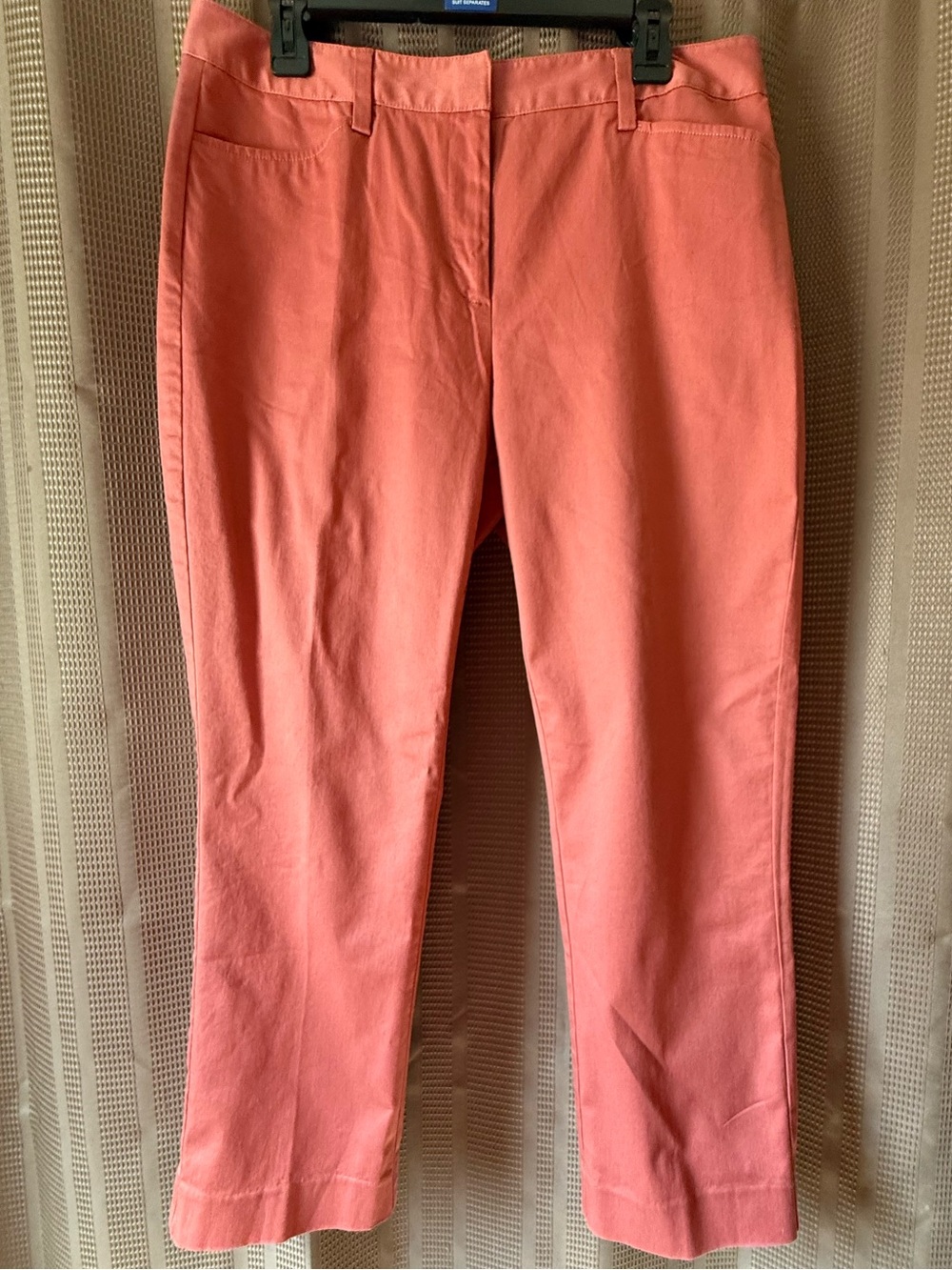 Lands’ End Coral Mid Rise Slim Leg Chino Pants 12